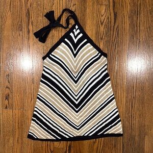 Lane Bryant Black and Tan Striped Top